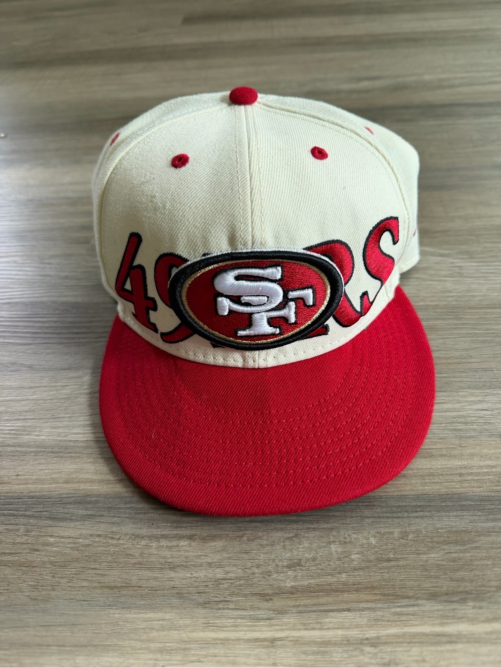 New Era Cream and Red San Francisco 49ers Snapback Hat